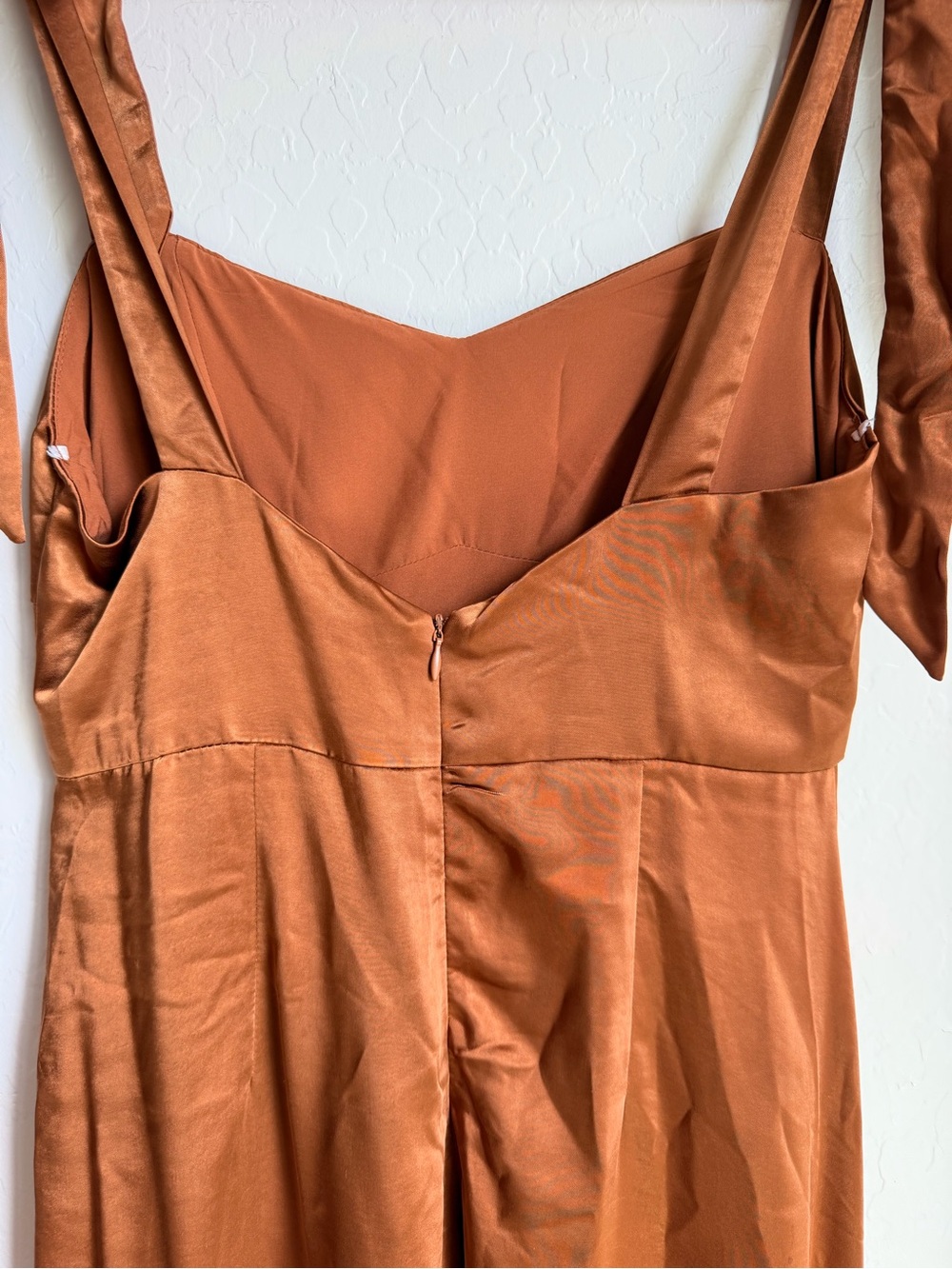 Lulus Maxi Rust Colored Satin Dress - Picture 4 of 6